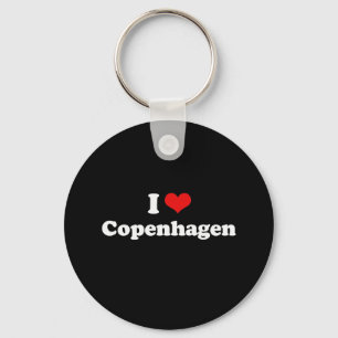 I Liebe-Kopenhagen-T-Shirt Weiß-T-Shirt Schlüsselanhänger