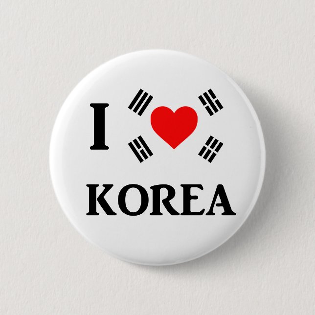 I Liebe Korea Button (Vorderseite)