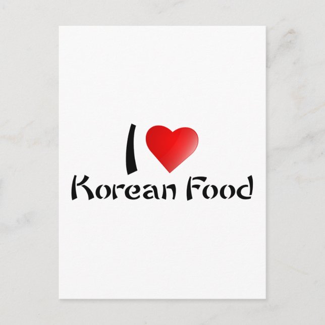 I LIEBE KOREAN FOOD POSTKARTE