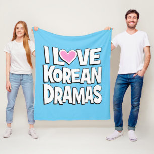 I Liebe Koreanische Dramen Fleecedecke