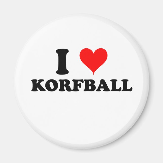 I Liebe Korfball Magnet (Vorne)