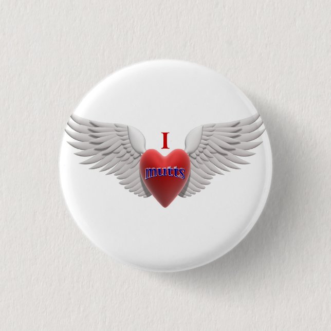 I Liebe-Köter-Knopf Button (Vorderseite)