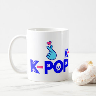 ♥I Liebe KPop fabelhaftes klassisches Weiß Kaffeetasse