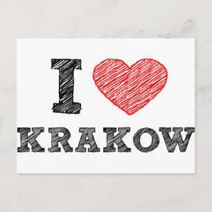 I Liebe Kraków Postkarte