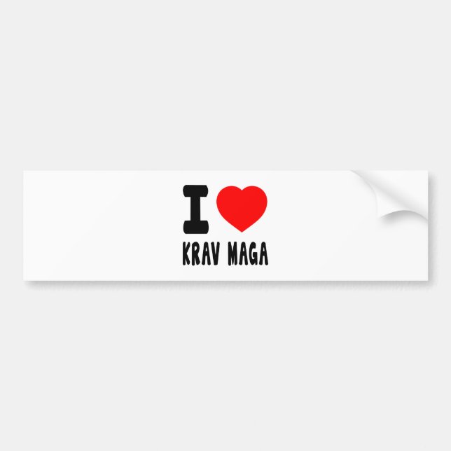 I Liebe Krav Maga Autoaufkleber (Vorne)
