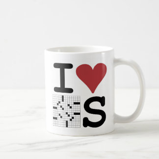 I Liebe-Kreuzworträtsel-Tasse Kaffeetasse