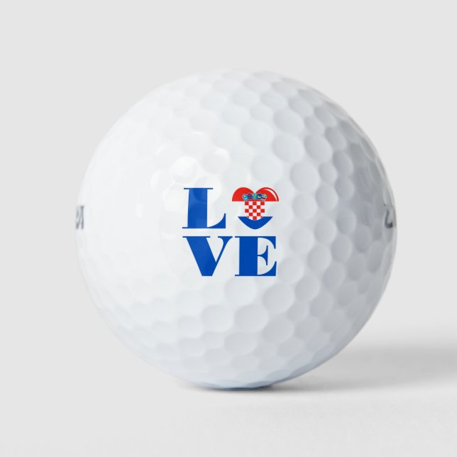 I Liebe Kroatien Golfball (Vorderseite)
