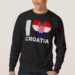 I Liebe Kroatien Herzenflagge Kroatien Sweatshirt