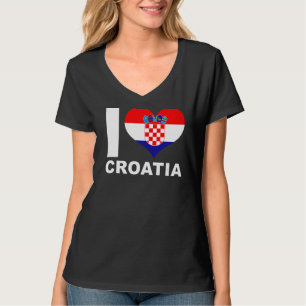 I Liebe Kroatien Herzenflagge Kroatien T-Shirt