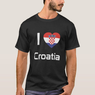I Liebe Kroatien KROATIEN Flagge Vintag T-Shirt