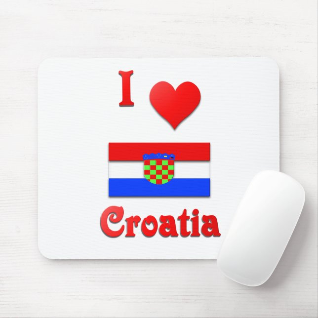I Liebe Kroatien Mousepad (Mit Mouse)