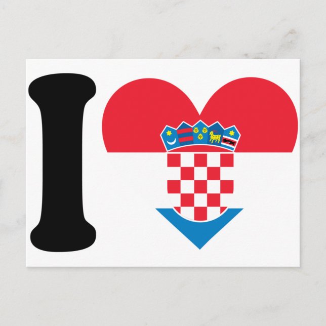I Liebe Kroatien Postkarte (Vorderseite)