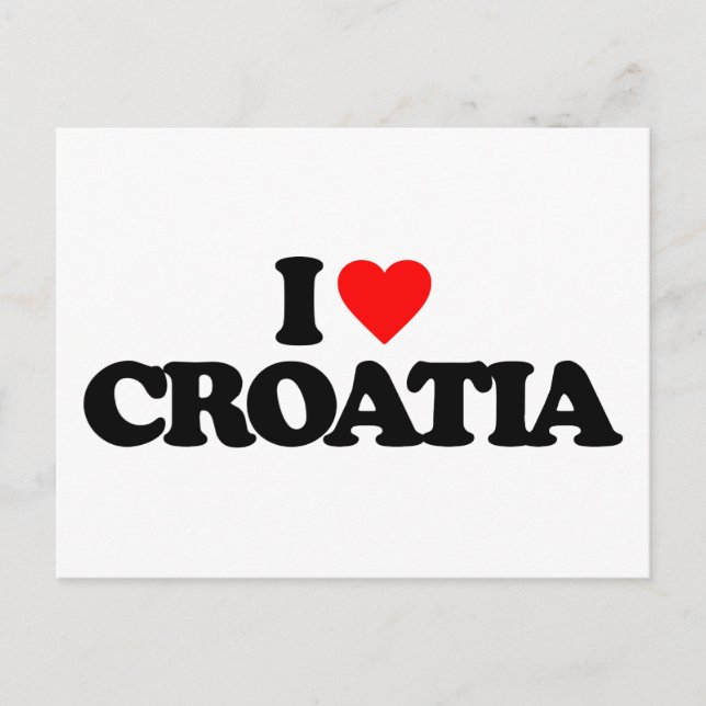 I LIEBE KROATIEN POSTKARTE (Vorderseite)