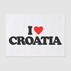 I LIEBE KROATIEN SEIDENPAPIER
