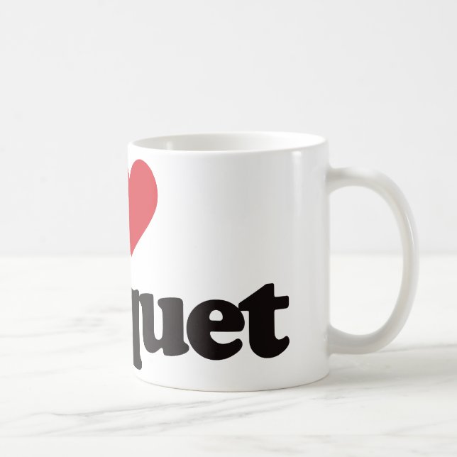 I Liebe-Krokett Kaffeetasse (Rechts)