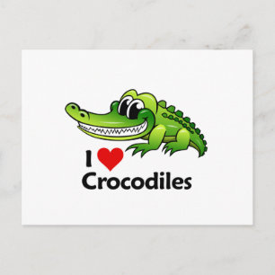 I Liebe Krokodile Postkarte