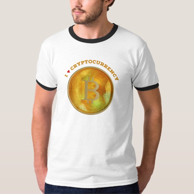 I Liebe Kryptowährung T-Shirt (Vorderseite)