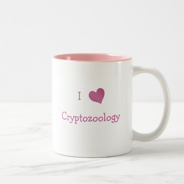 I Liebe Kryptozoologie Zweifarbige Tasse (Rechts)