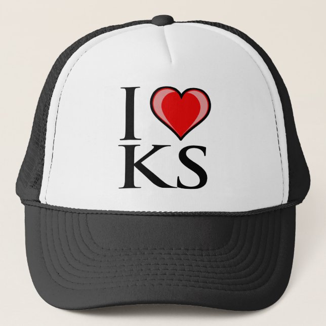 I Liebe KS - Kansas Truckerkappe (Vorderseite)