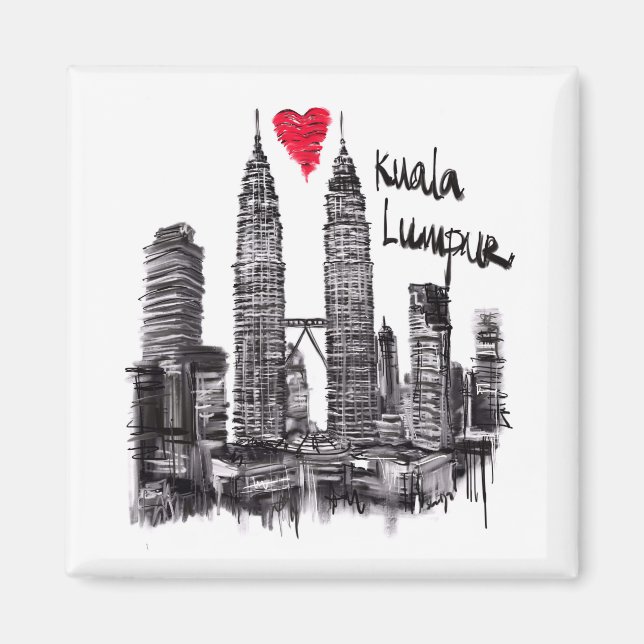 I Liebe Kuala Lumpur Magnet (Vorne)