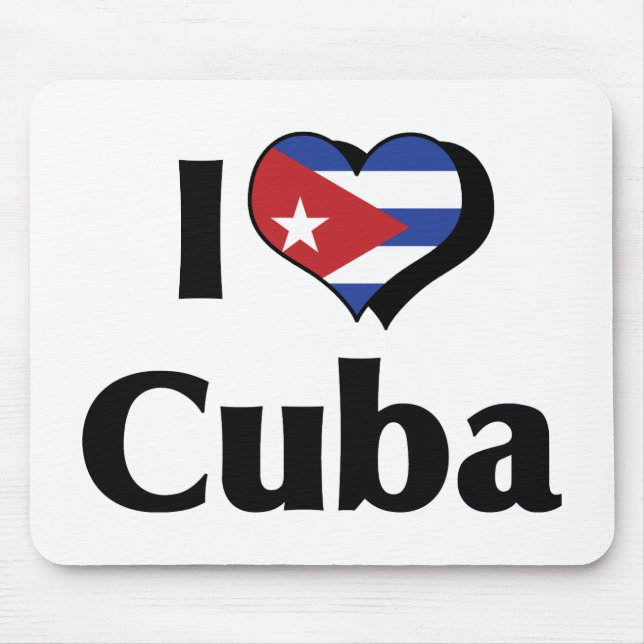 I Liebe Kuba-Flagge Mousepad (Vorne)