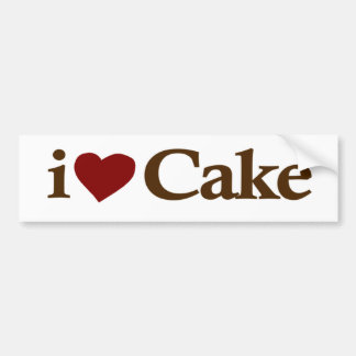 I Liebe-Kuchen Autoaufkleber