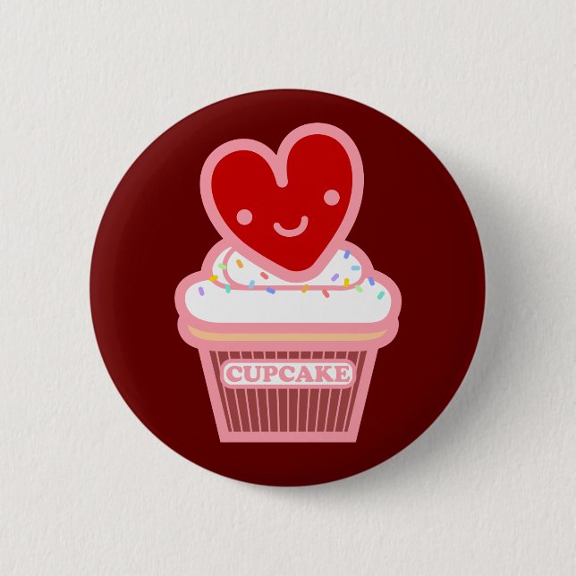 I Liebe-Kuchen-Knopf Button (Vorderseite)