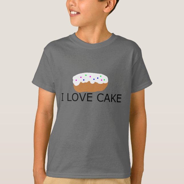 I Liebe-Kuchen-T - Shirt-Mädchen/Jungen T-Shirt (Vorderseite)