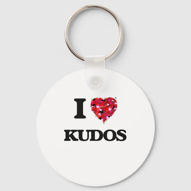 I Liebe Kudos Schlüsselanhänger (Vorderseite)