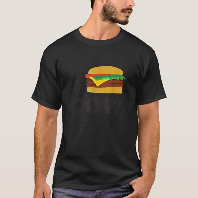 I Liebe Kuh Cheeseburger Fleisch Lover Aufwertung T-Shirt (Vorderseite)