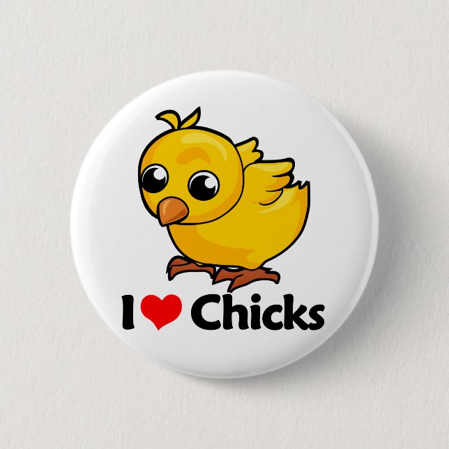 I Liebe-Küken Button (Vorderseite)
