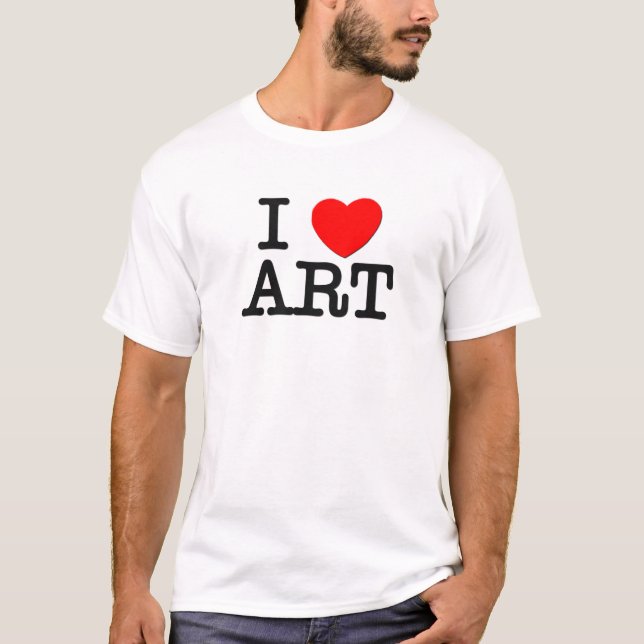I Liebe KUNST T-Shirt (Vorderseite)