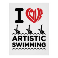 I Liebe Künstlerisches Schwimmbad Synchro Schwimme