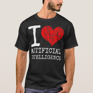 I Liebe künstliche Intelligenz Zitat AI Maschine L T-Shirt