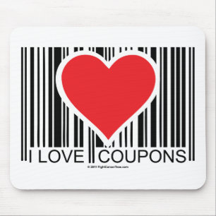 I Liebe-Kupons Mousepad