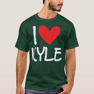 I Liebe Kyle Name Personalisiert Men Typ BESTE FRE T-Shirt