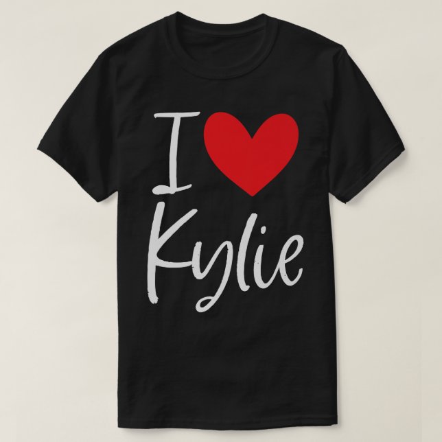 I Liebe Kylie Name Personalisiert Girl Frau Beste  T-Shirt (Design vorne)