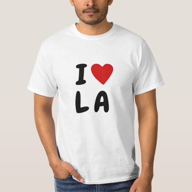 I LIEBE L A | Custom text heart LA Los Angeles T-Shirt (Vorderseite)