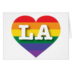 I Liebe LA Gay Pride Rainbow Heart