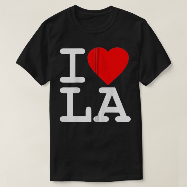 I Liebe LA Los Angeles Zip T-Shirt (Design vorne)