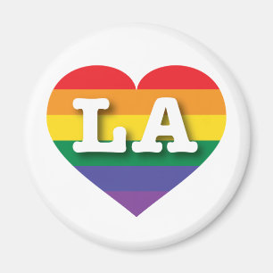 I Liebe LA Rainbow Heart Magnet