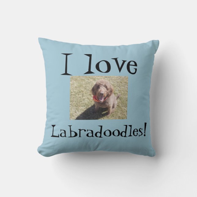 I Liebe Labradoodles Kissen (Vorderseite)