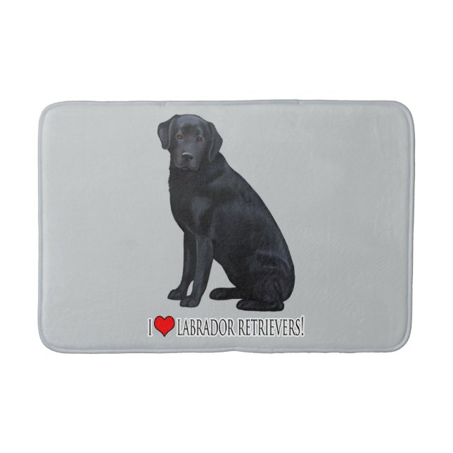 I Liebe-Labrador-Retriever! Badematte (Vorderseite)
