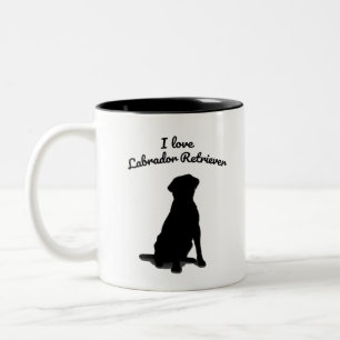 I Liebe Labrador Retriever Zweifarbige Tasse