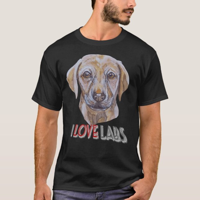 I Liebe Labradors T-Shirt (Vorderseite)