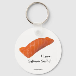 I Liebe Lachs Sushi Schlüsselanhänger