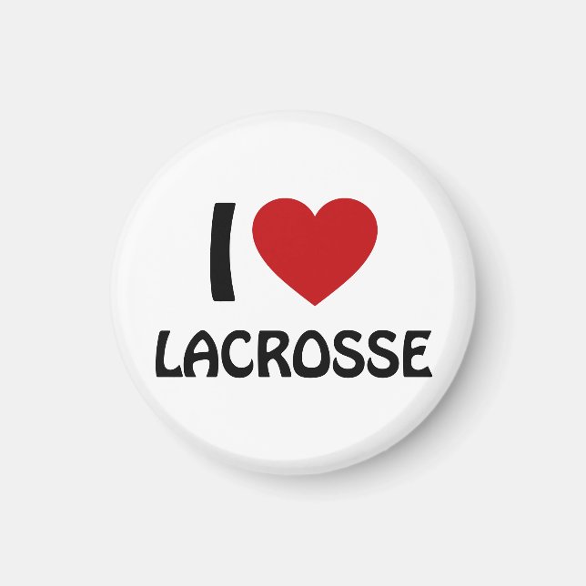 I Liebe Lacrosse Magnet (Vorne)