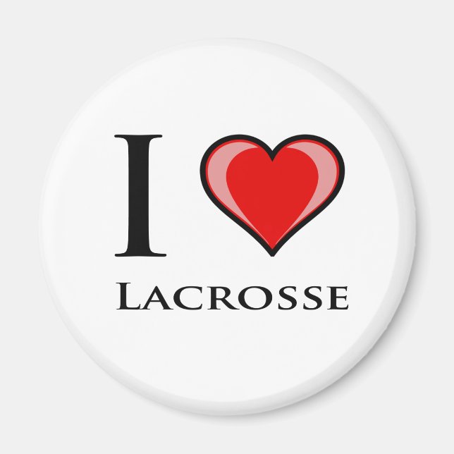 I Liebe Lacrosse Magnet (Vorne)