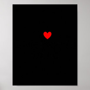 I Liebe Lacrosse Mamas Funny Red Heart Poster