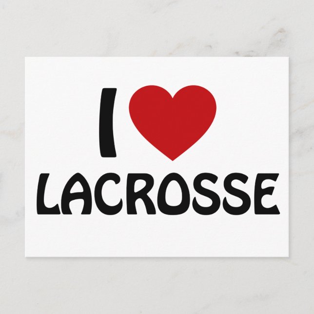 I Liebe Lacrosse Postkarte (Vorderseite)